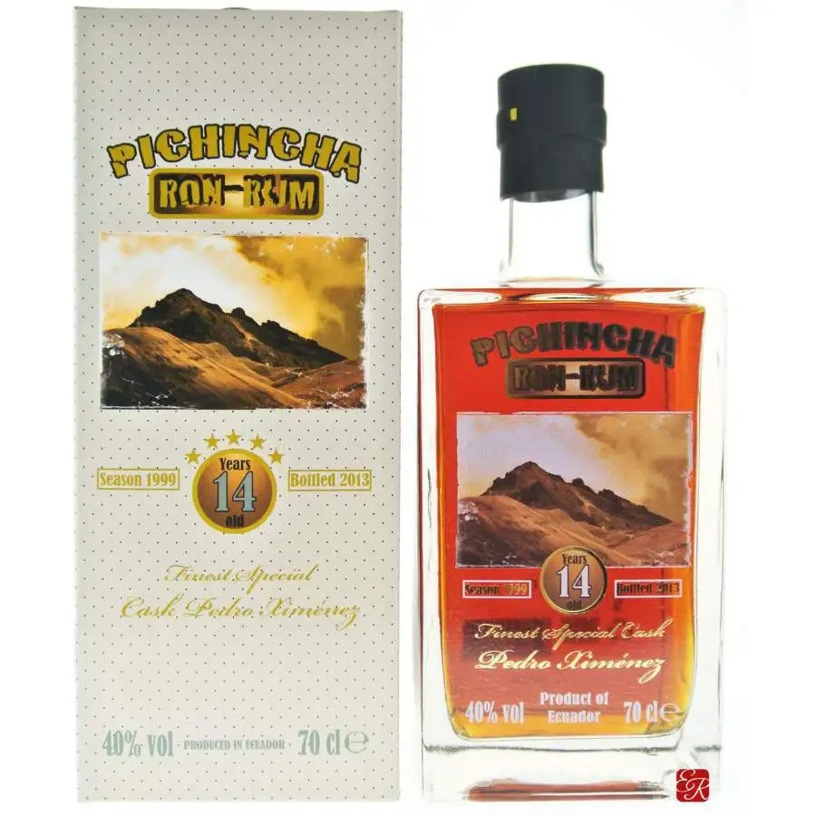 Image of the front of the bottle of the rum Pichincha Ron-Rum