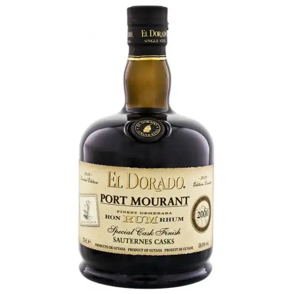 Image of the front of the bottle of the rum El Dorado Sauternes Casks Finish (2018)