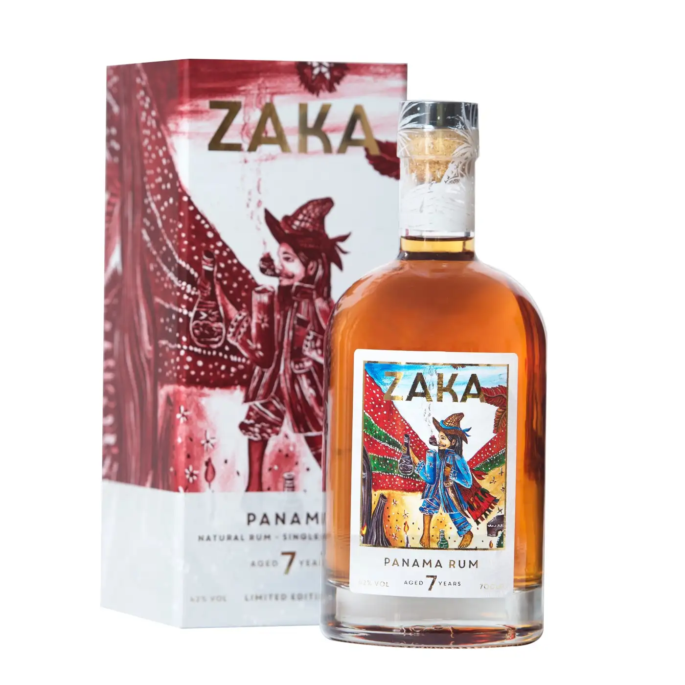 Image of the front of the bottle of the rum Zaka Panama