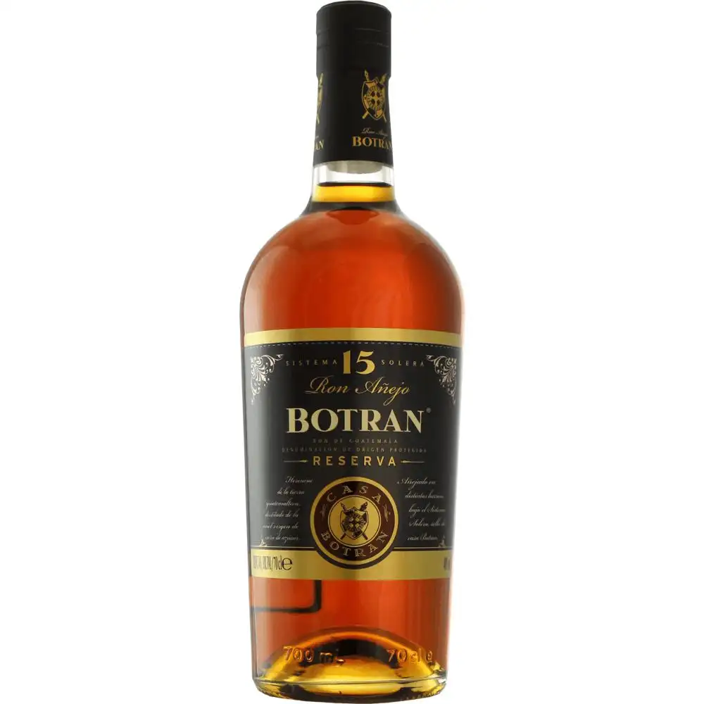 Image of the front of the bottle of the rum Botran Ron Añejo Reserva 15 Years