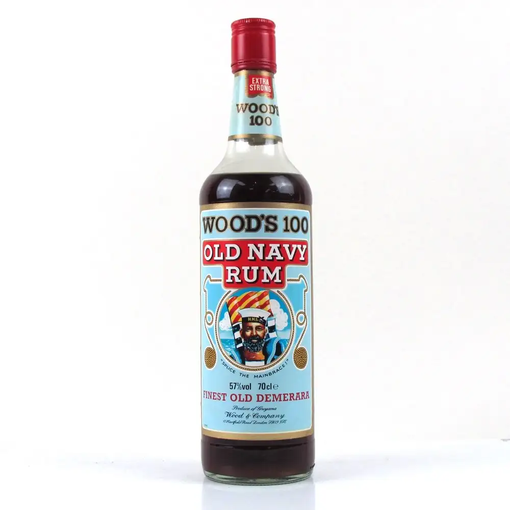 Image of the front of the bottle of the rum Wood‘s 100 Old Navy Rum