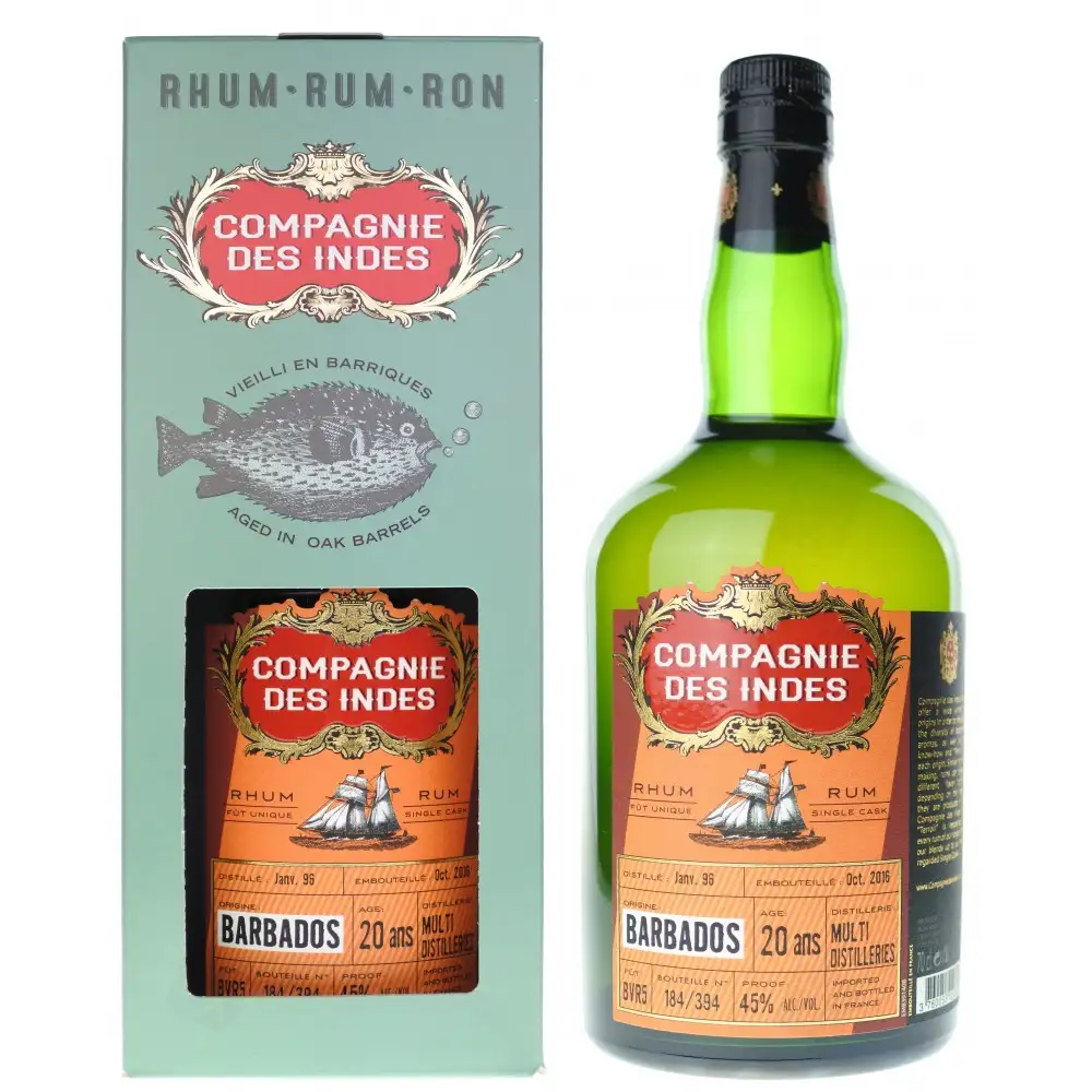 Image of the front of the bottle of the rum Barbados