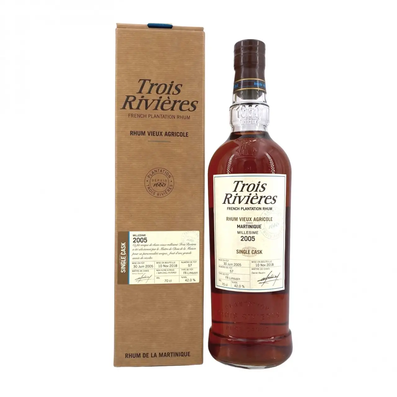 Image of the front of the bottle of the rum Single Cask