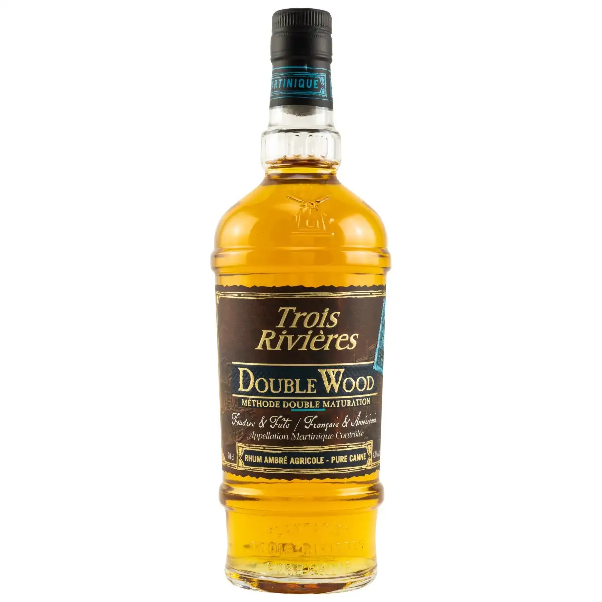 Image of the front of the bottle of the rum Double Wood