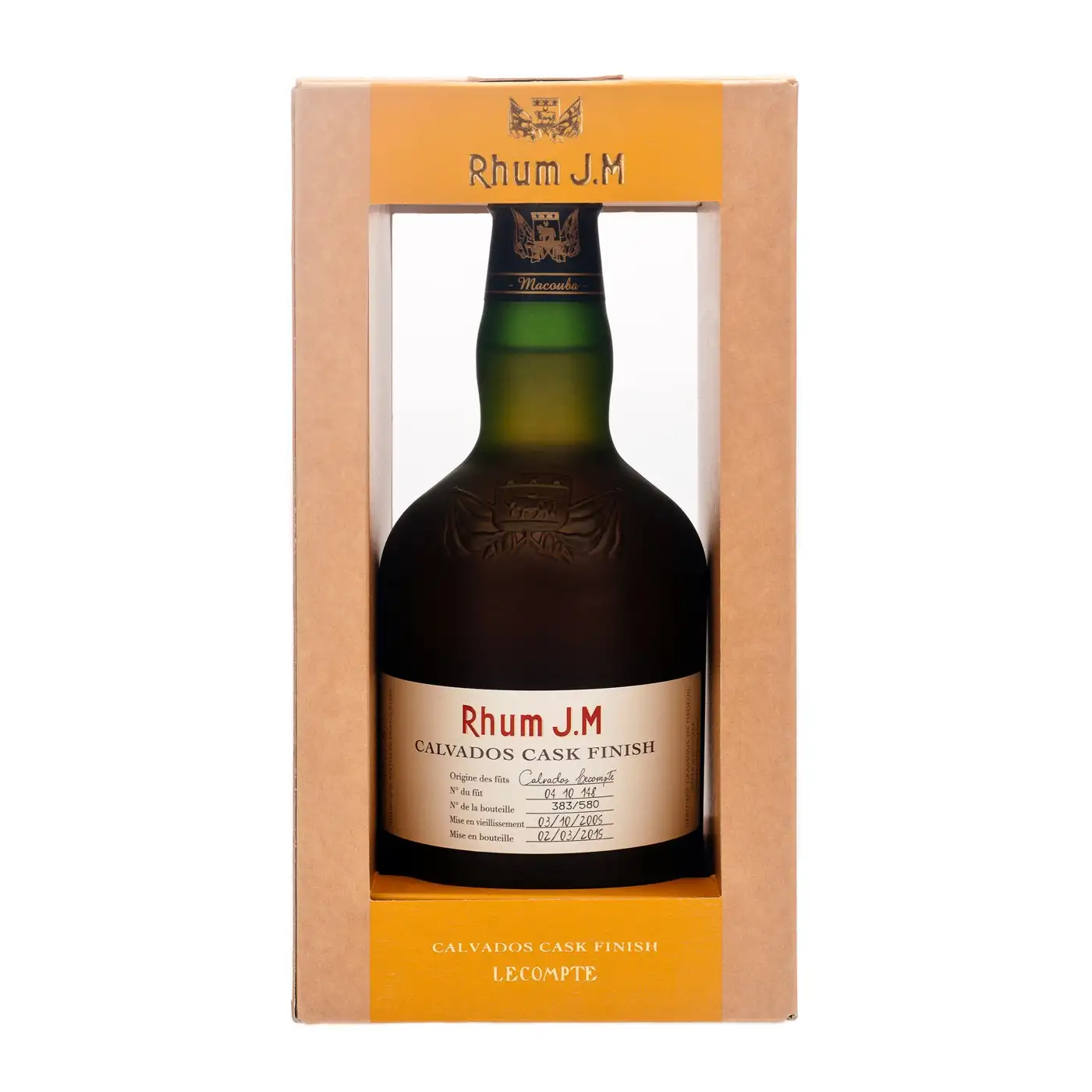 Image of the front of the bottle of the rum Série N°1 Calvados Cask Finish