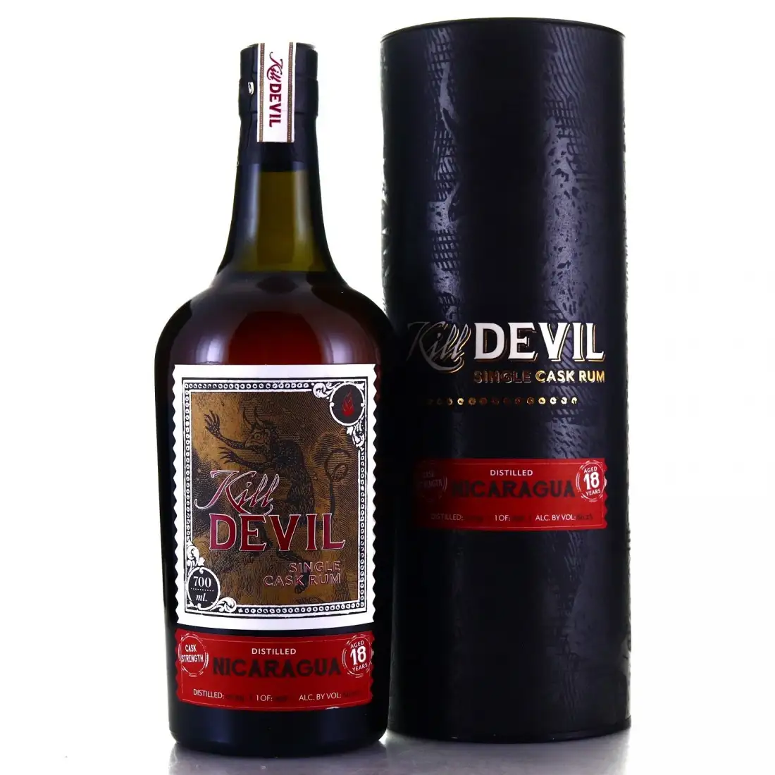 Image of the front of the bottle of the rum Kill Devil