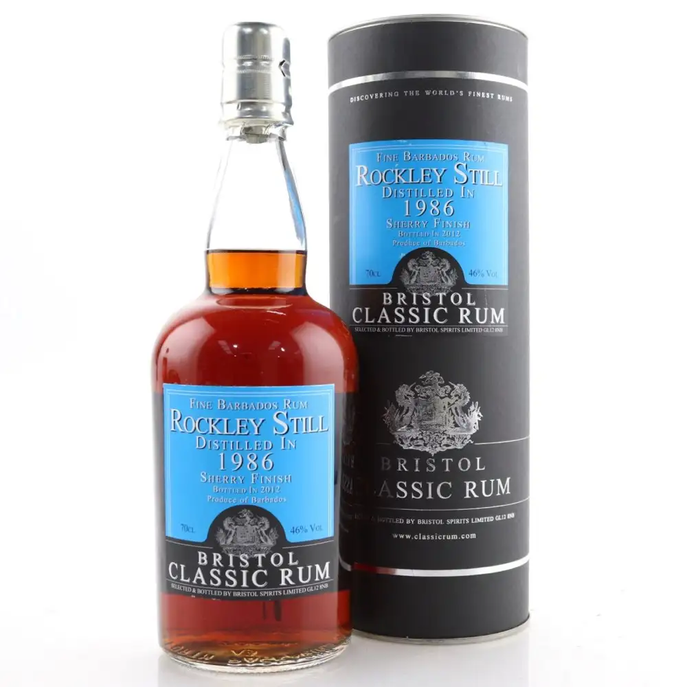 Image of the front of the bottle of the rum Rockley Still