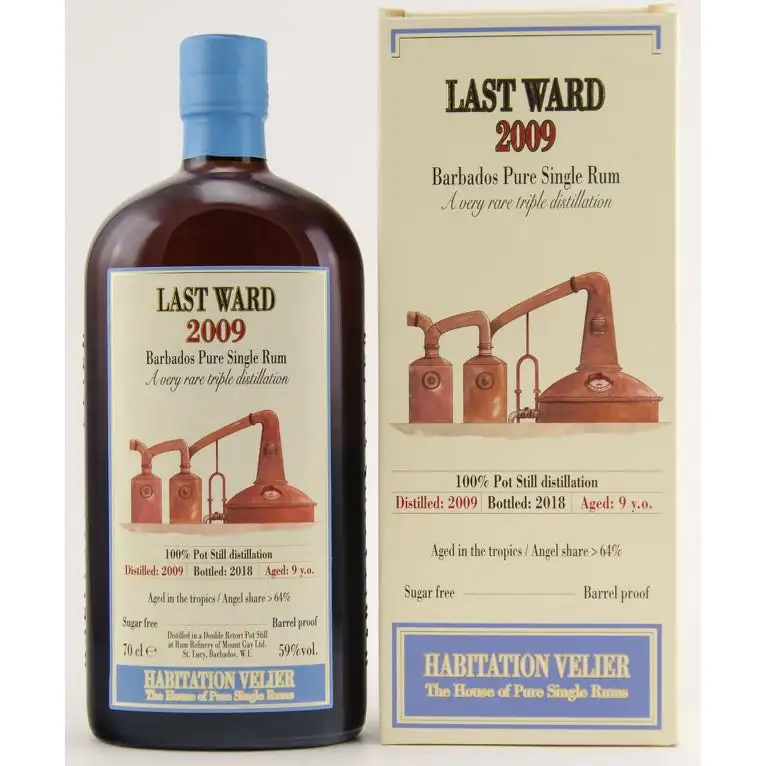 Image of the front of the bottle of the rum Last Ward