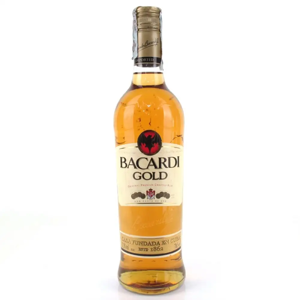 Image of the front of the bottle of the rum Gold
