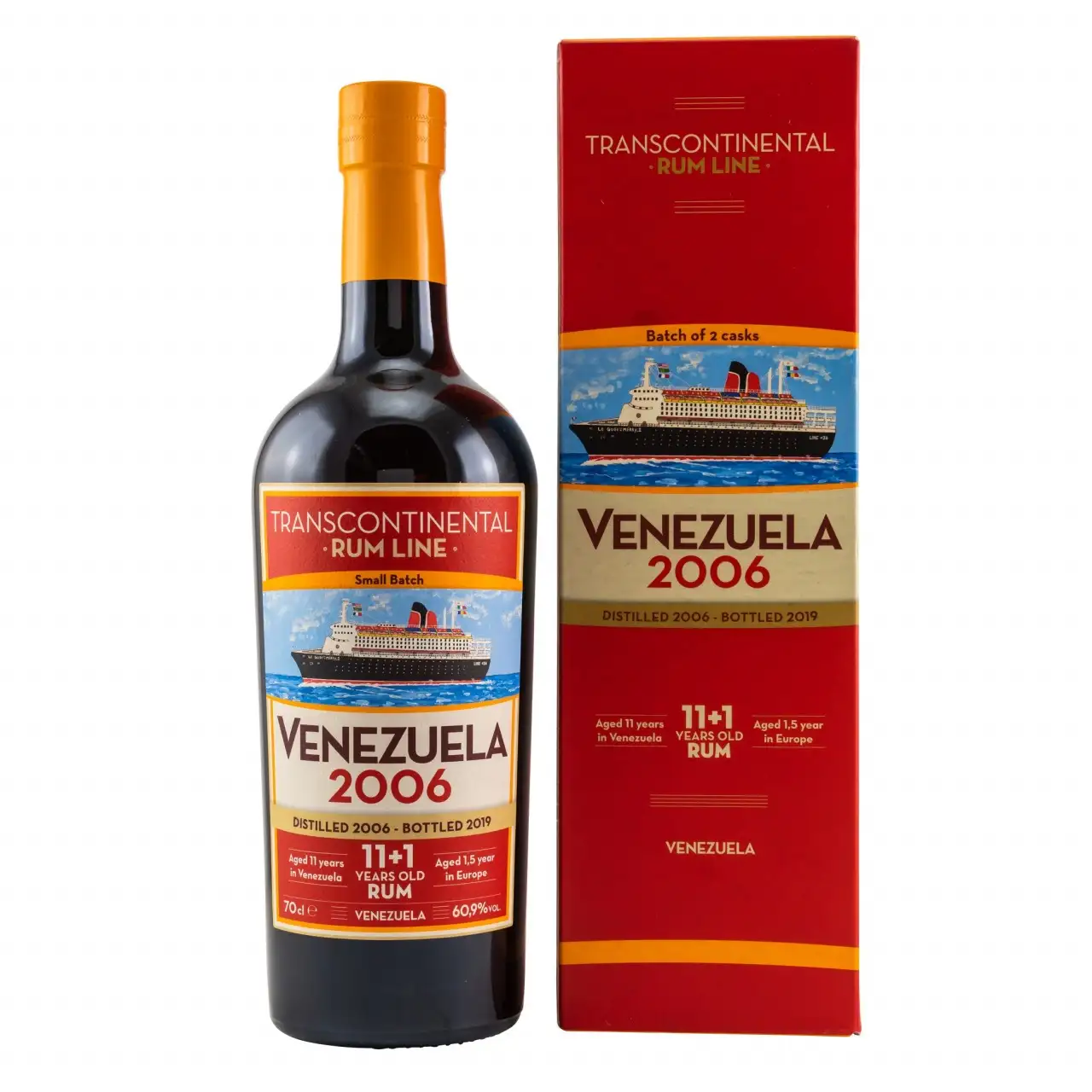 Image of the front of the bottle of the rum Venezuela 11+1