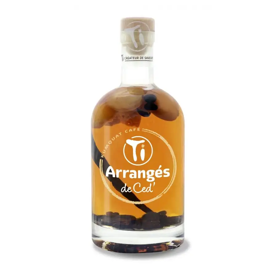 Image of the front of the bottle of the rumKumquat Café Les Rhums de Ced