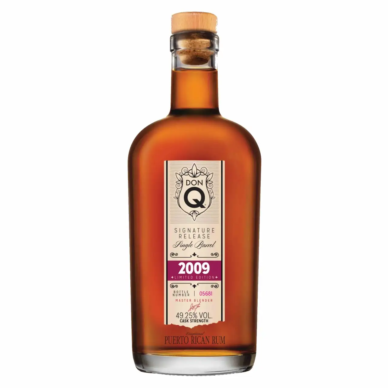 Image of the front of the bottle of the rum Don Q Single Barrel