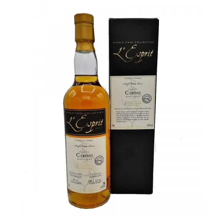 Image of the front of the bottle of the rum L‘Esprit