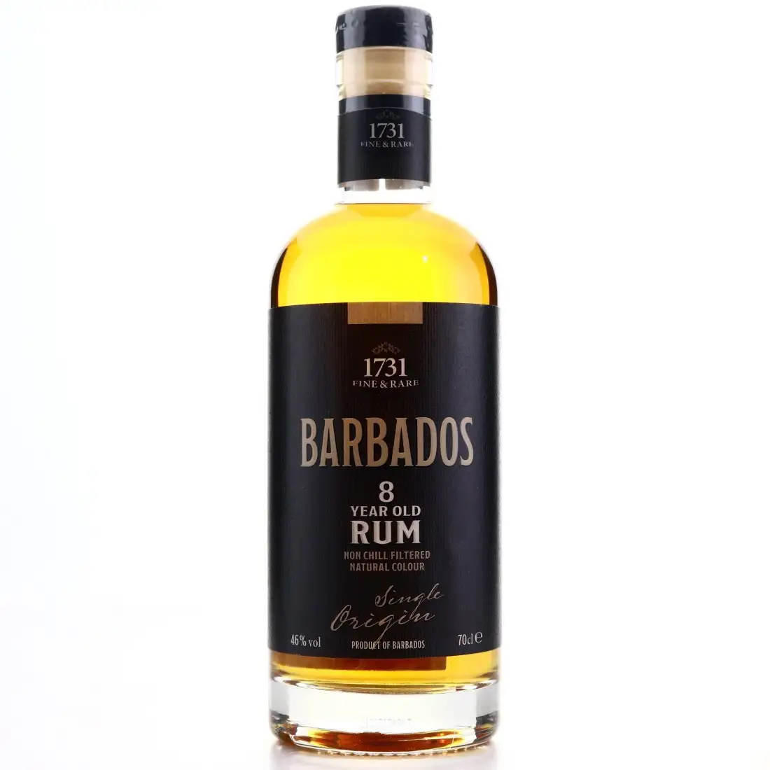 Image of the front of the bottle of the rumBarbados