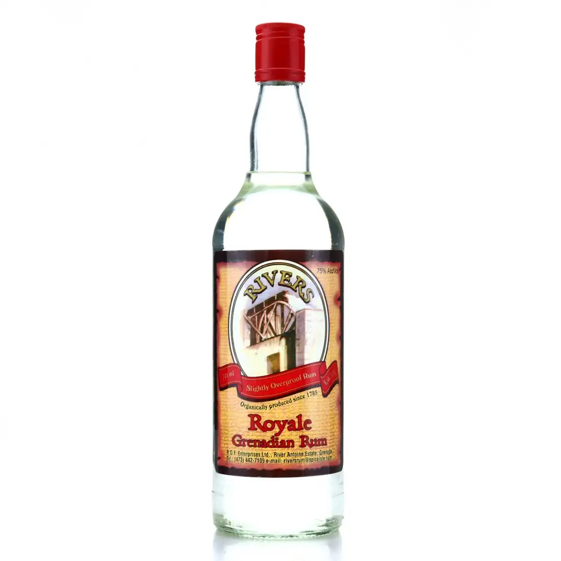 Image of the front of the bottle of the rum Rivers Royale Grenadian Rum