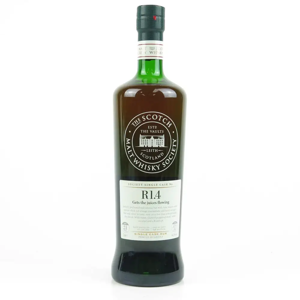 Image of the front of the bottle of the rum R1.4 Gets the juices flowing