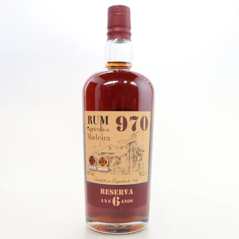 Image of the front of the bottle of the rum970 Reserva