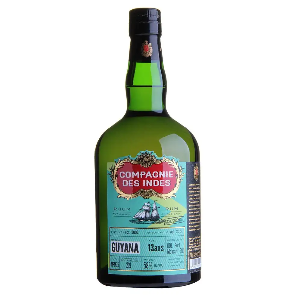 Image of the front of the bottle of the rum Guyana