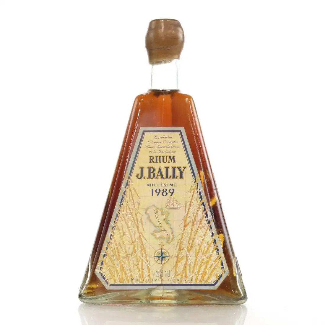 Image of the front of the bottle of the rum 1989