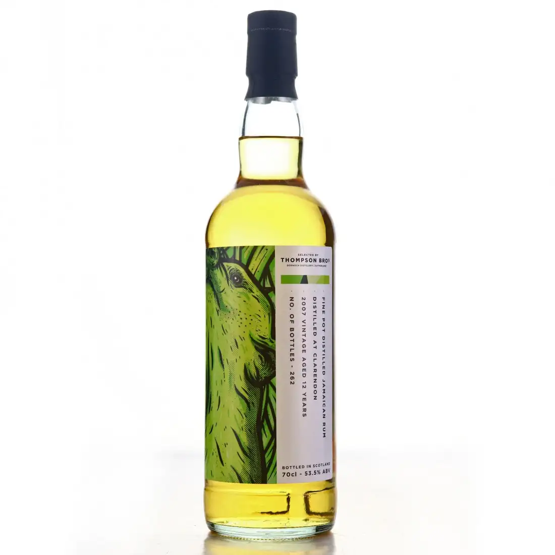 Image of the front of the bottle of the rum2007
