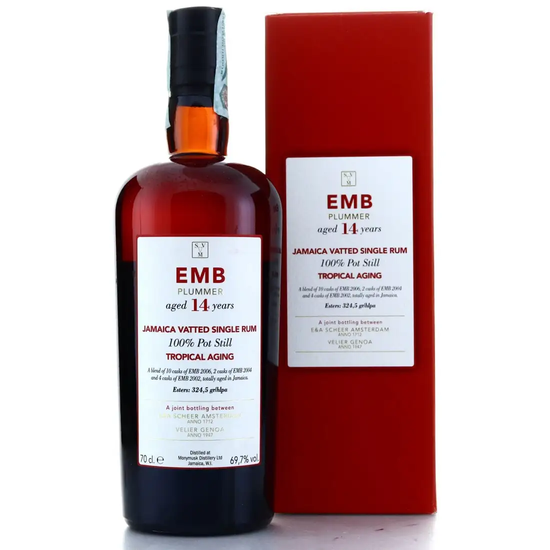 Image of the front of the bottle of the rumPlummer Tropical Aging EMB