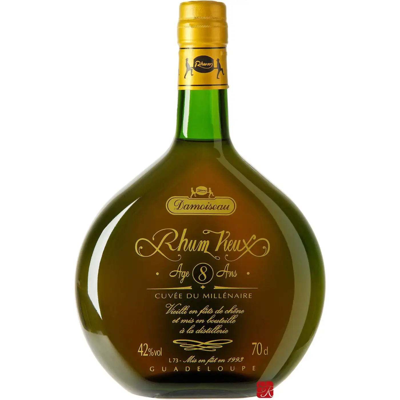 Image of the front of the bottle of the rum Rhum Vieux Cuvée du Millénaire