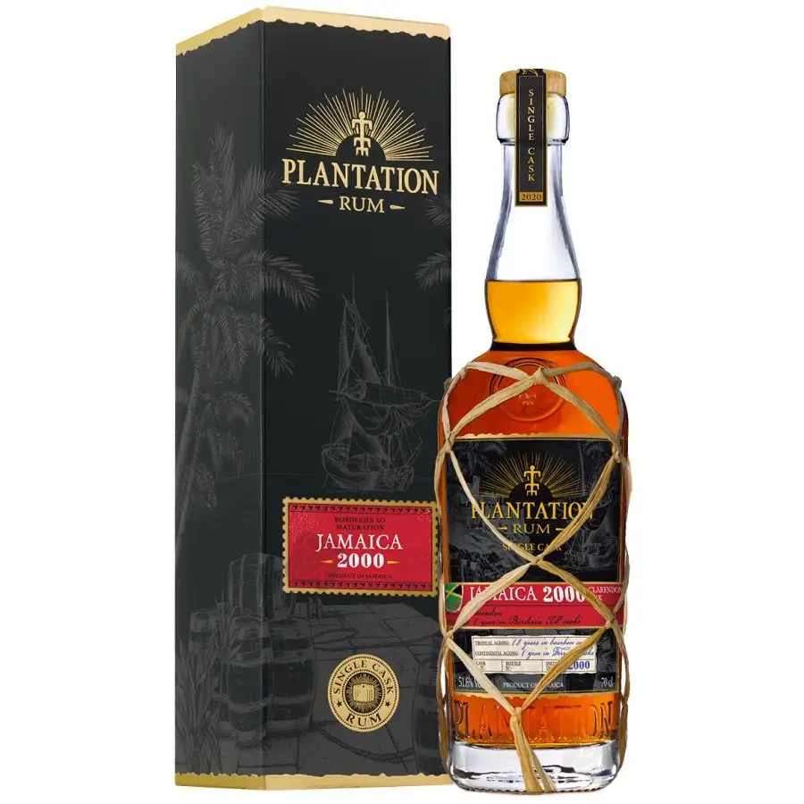 Image of the front of the bottle of the rum Plantation Jamaica 2000 MBK Borderies Finish XO MBK