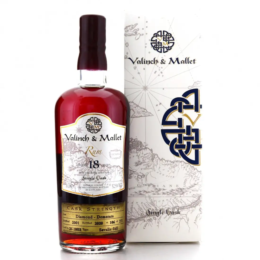 Image of the front of the bottle of the rum Single Cask