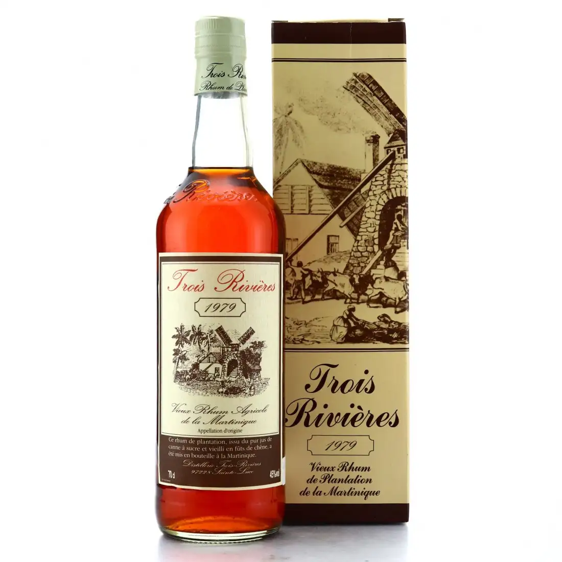 Image of the front of the bottle of the rum Millésime 1979