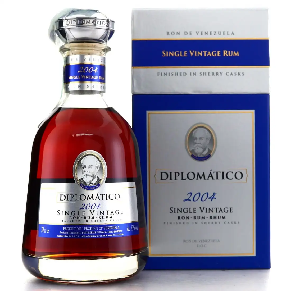 Image of the front of the bottle of the rum Diplomático / Botucal Single Vintage