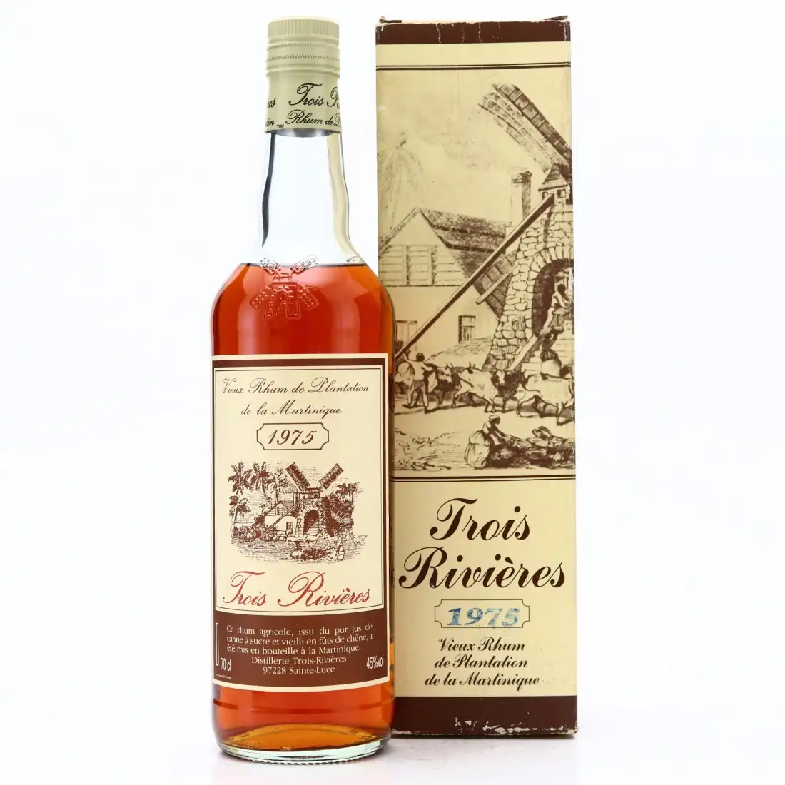 Image of the front of the bottle of the rum Millésime 1975