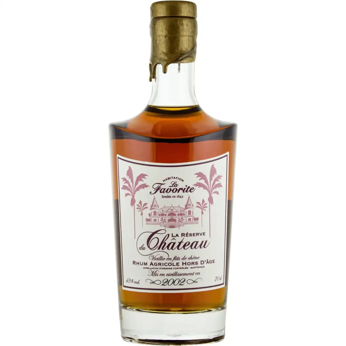 Image of the front of the bottle of the rum Reserve du Château