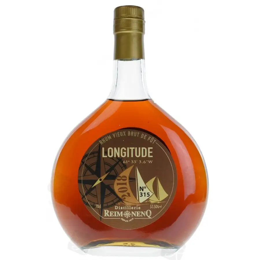 Image of the front of the bottle of the rum Longitude