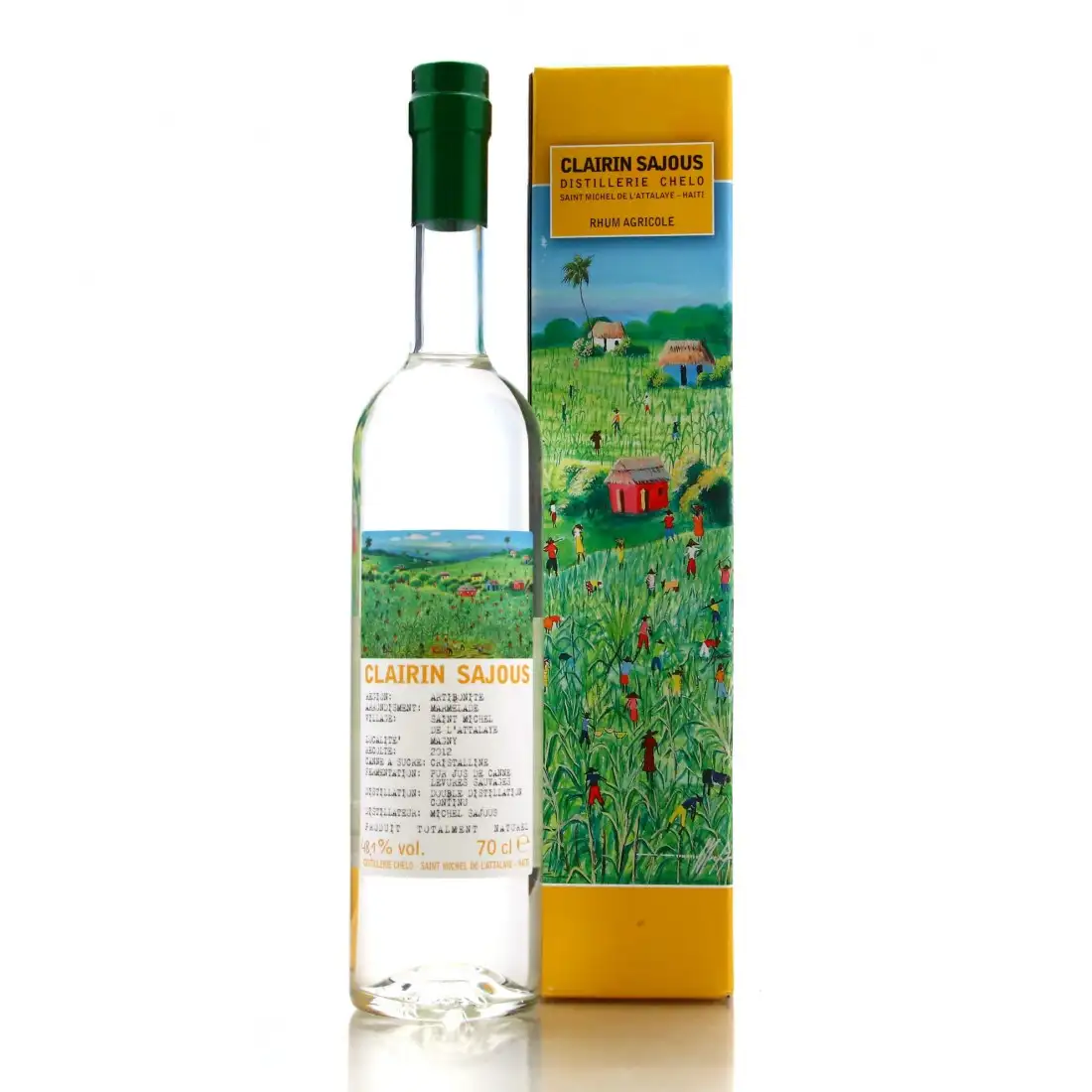 Image of the front of the bottle of the rumClairin Sajous
