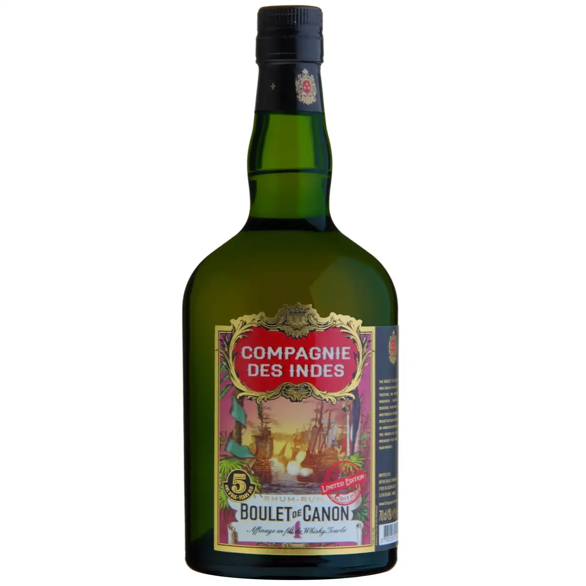 Image of the front of the bottle of the rum Boulet de Canon 5