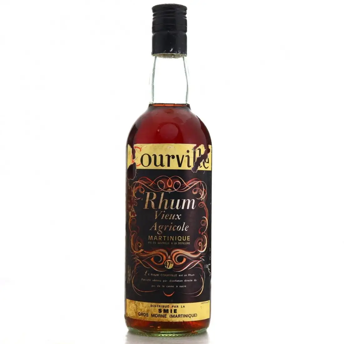 Image of the front of the bottle of the rum Courville Rhum Vieux Agricole