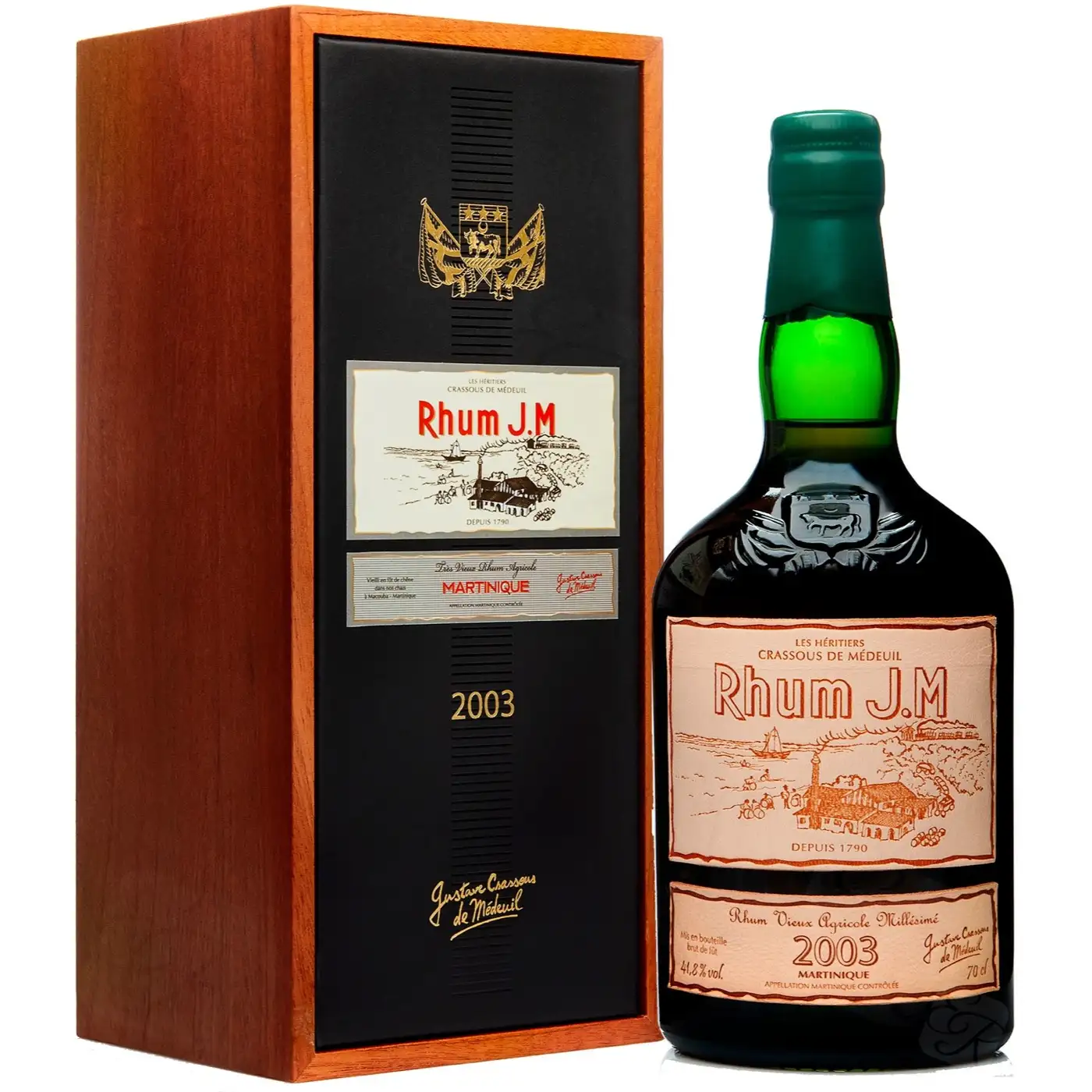 Image of the front of the bottle of the rum2003