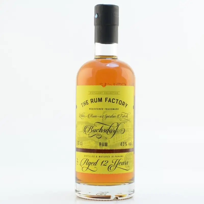 Image of the front of the bottle of the rum The Rum Factory