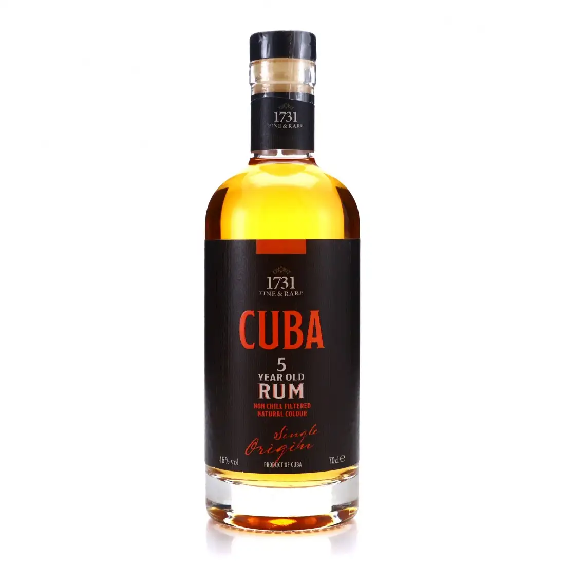 Image of the front of the bottle of the rum Cuba
