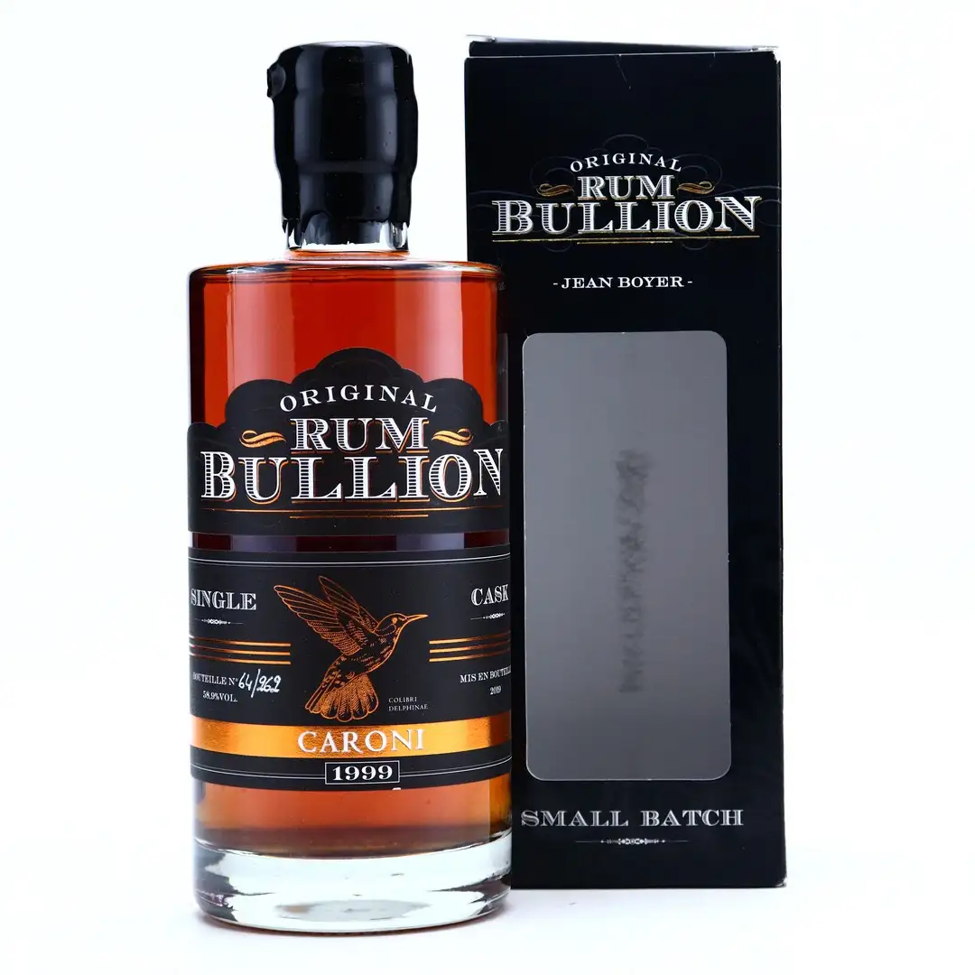 Image of the front of the bottle of the rumRum Bullion