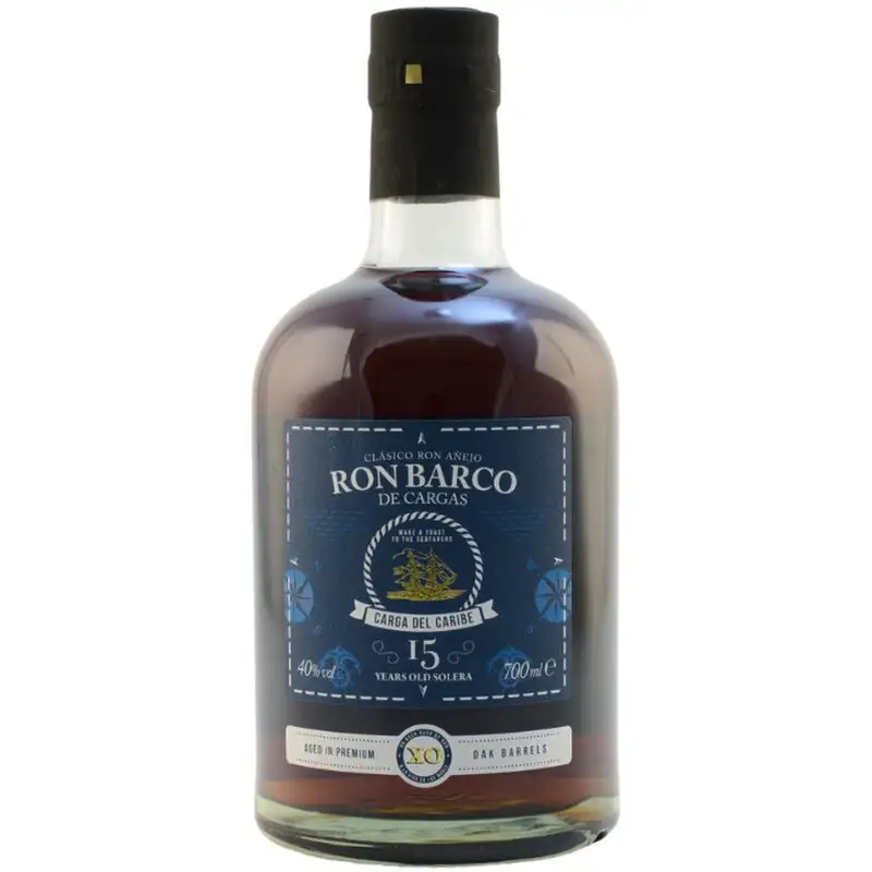Image of the front of the bottle of the rum Ron / Old Barco de Cargas