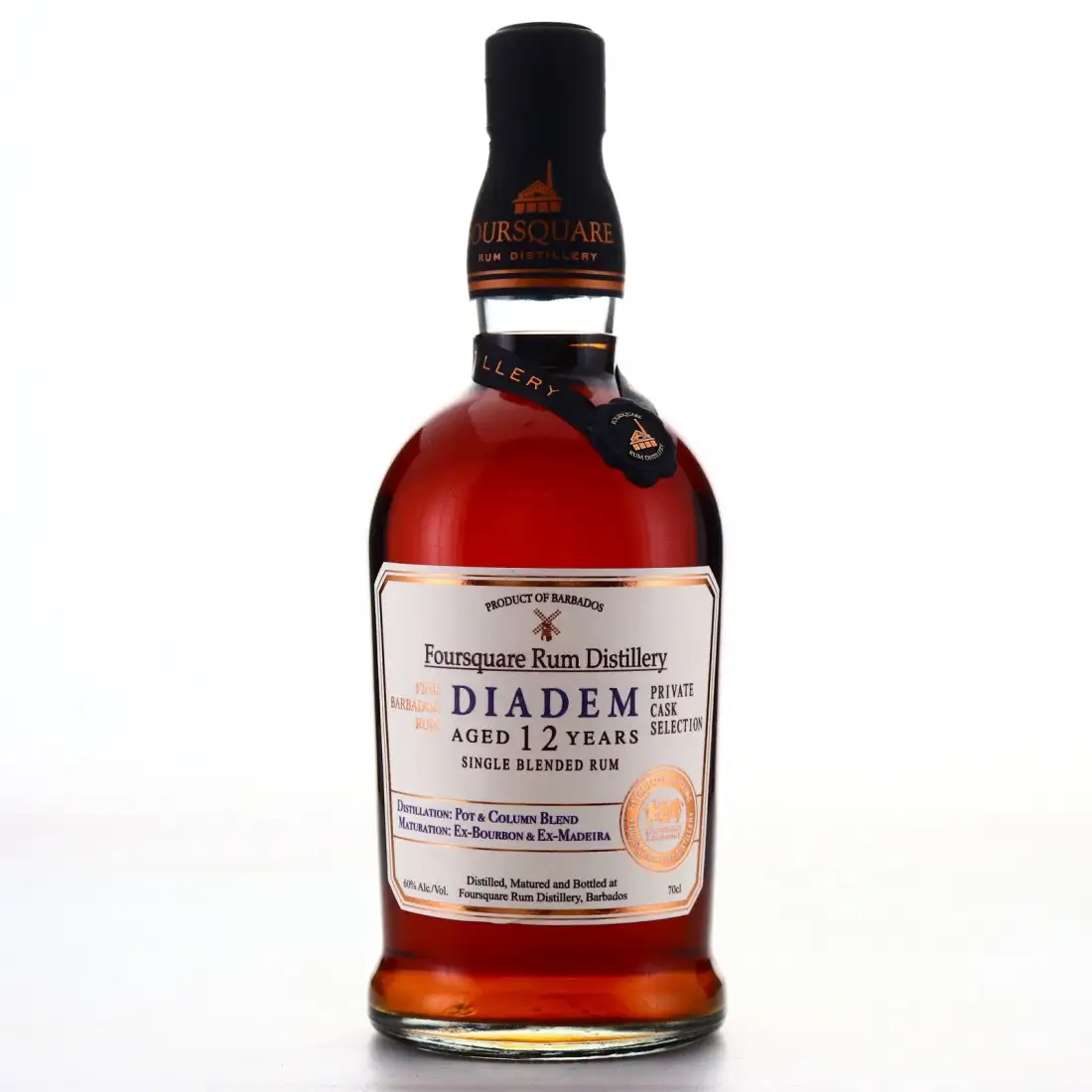 Image of the front of the bottle of the rum Private Cask Selection Diadem (The Whisky Exchange)