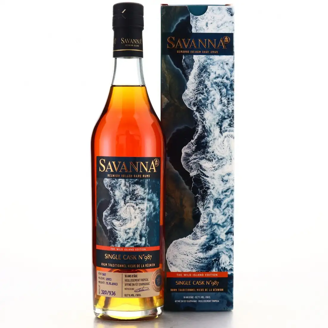 Image of the front of the bottle of the rum The Wild Island Edition - Mer