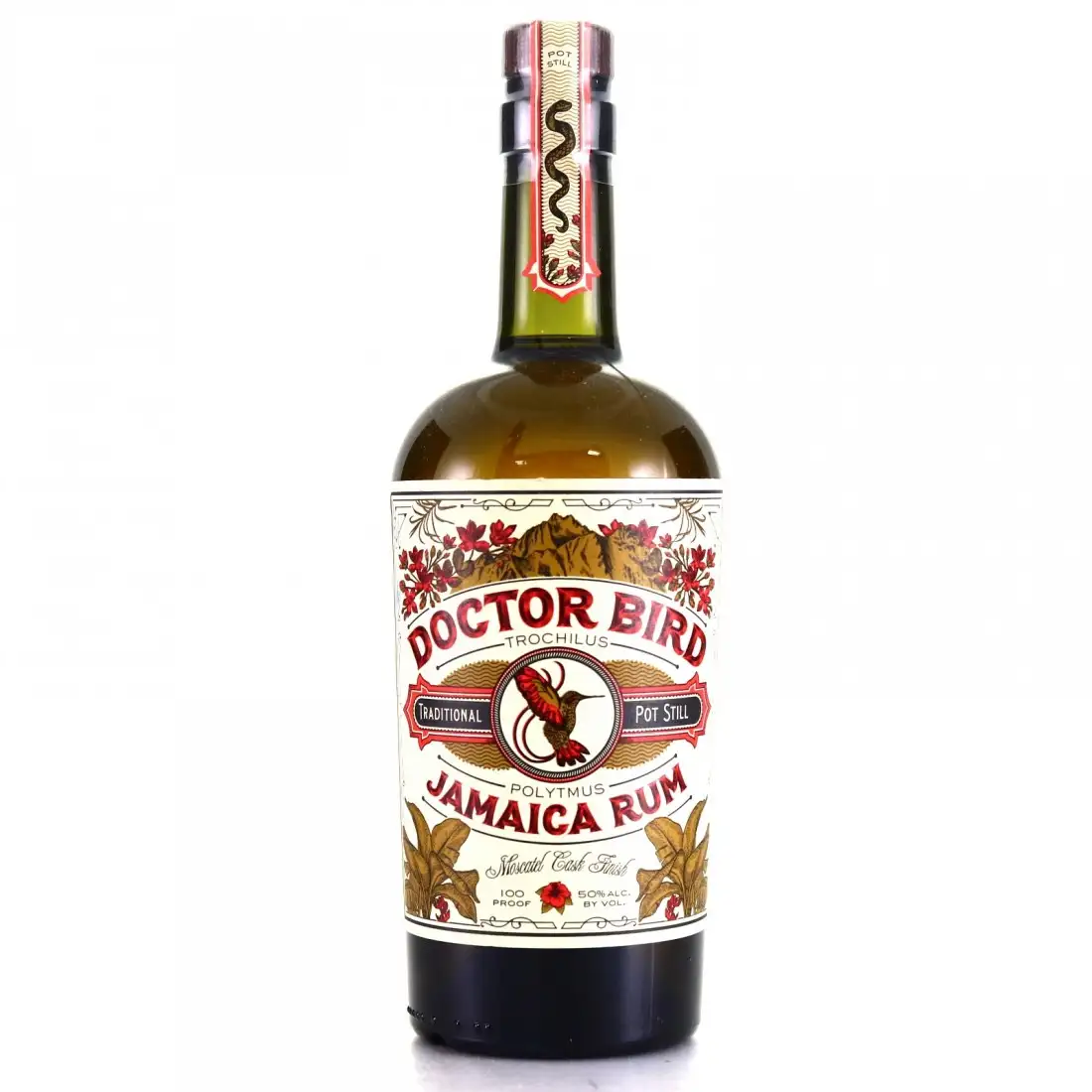 Image of the front of the bottle of the rum Doctor Bird Jamaica Rum