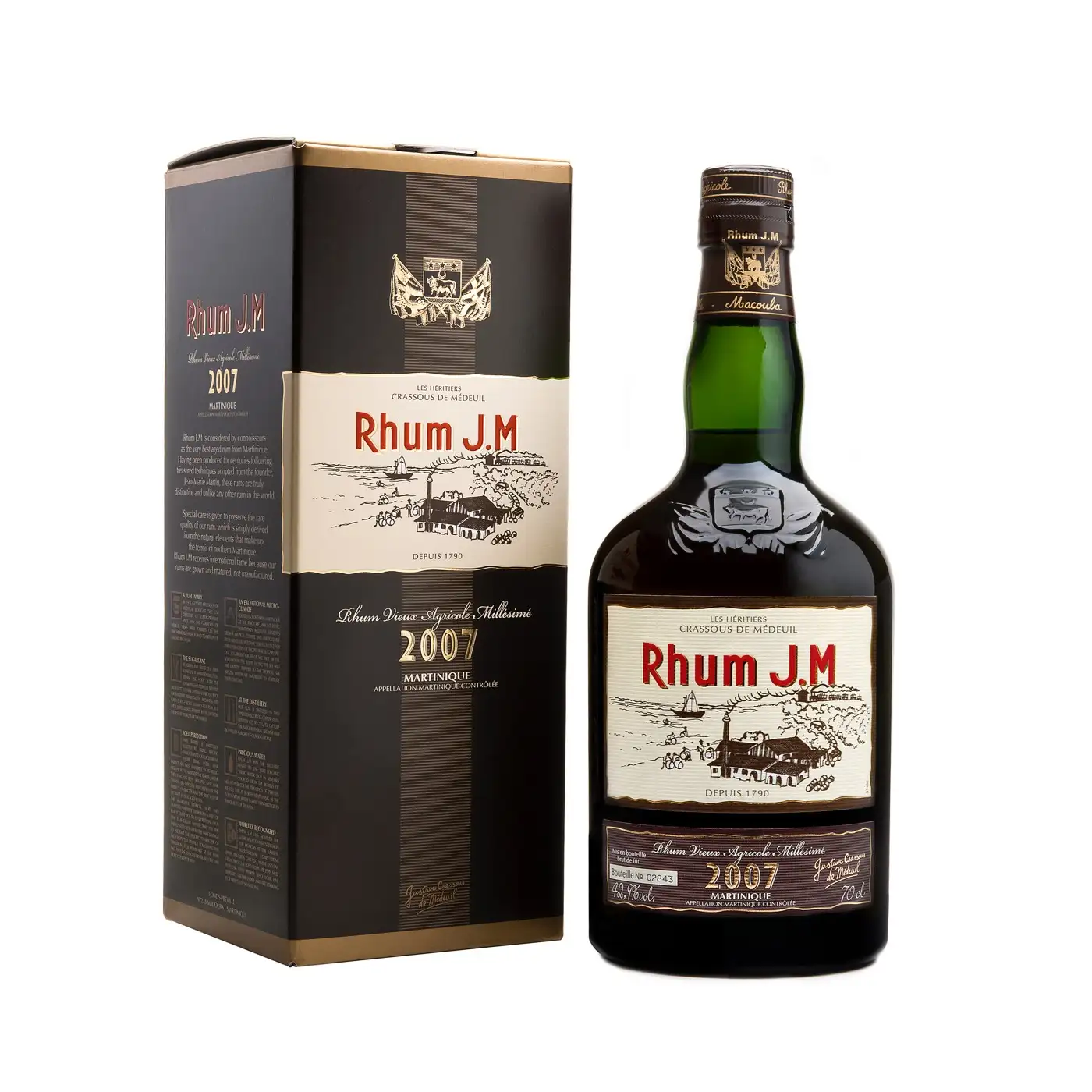 Image of the front of the bottle of the rum 2007