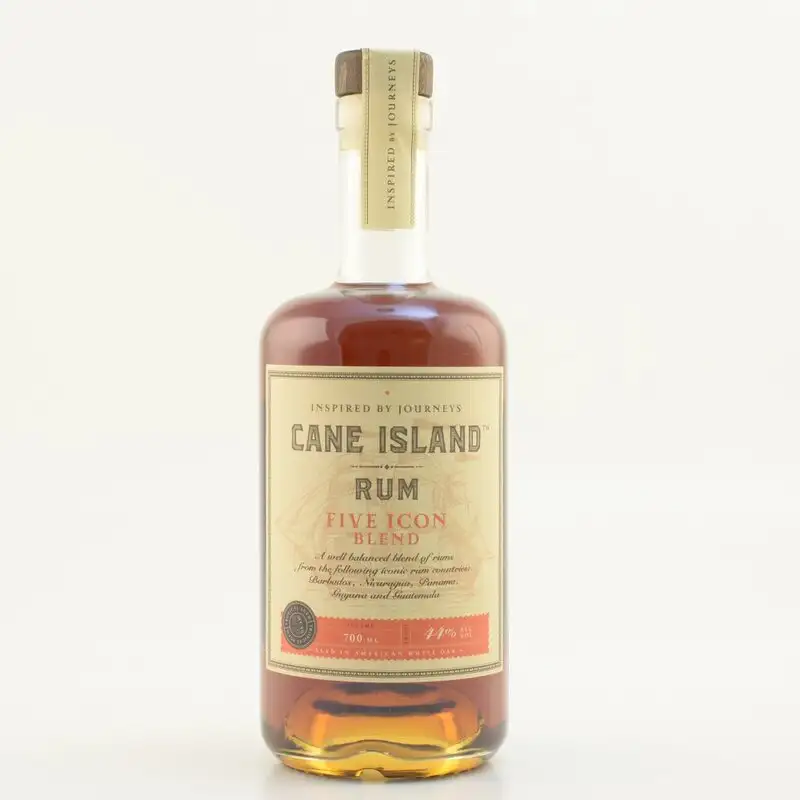 Image of the front of the bottle of the rum Cane Island Five Icon Blend