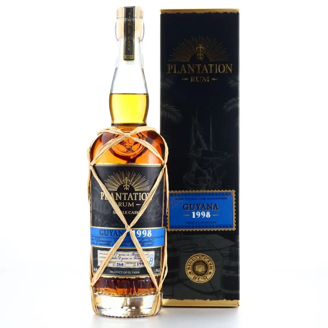 Image of the front of the bottle of the rum Plantation Guyana Single Cask