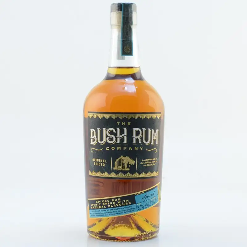 Image of the front of the bottle of the rum Bush Rum Company Original spiced
