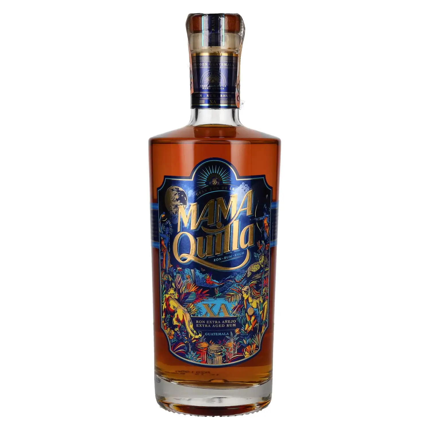 Image of the front of the bottle of the rumMama Quilla