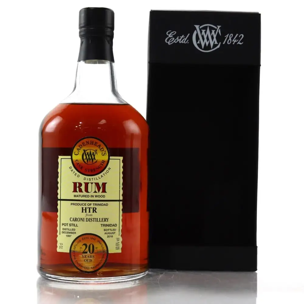 Image of the front of the bottle of the rum HTR